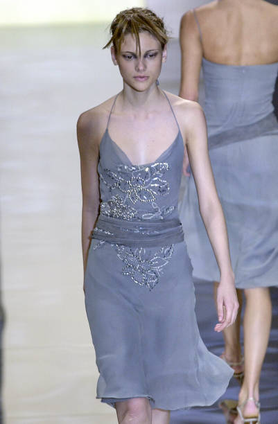 Emporio Armani 2001 Silk bare back dress - runway