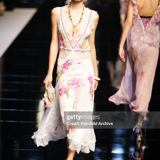 Blumarine S/S 2006 floral coquette dress - documented