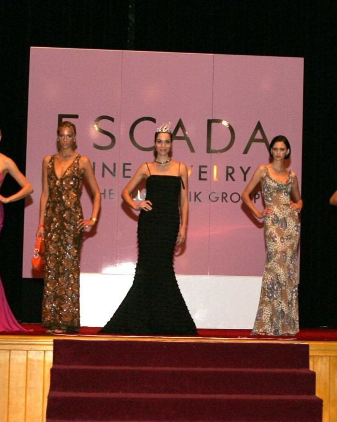 Escada S/S 2005 Jungle Silk Dress with Jewel Illusion Print - Documented