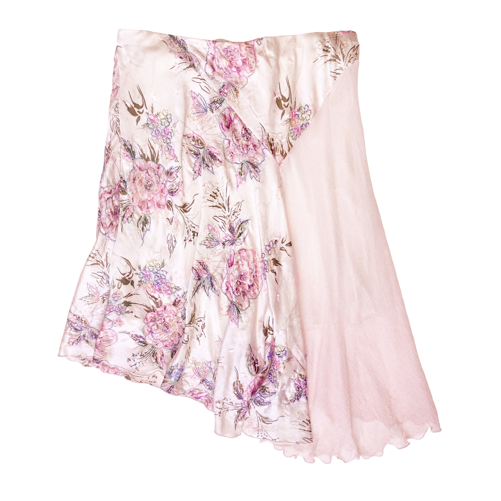 Luxury Italian designer 2000s embellished silk  fairy skirt