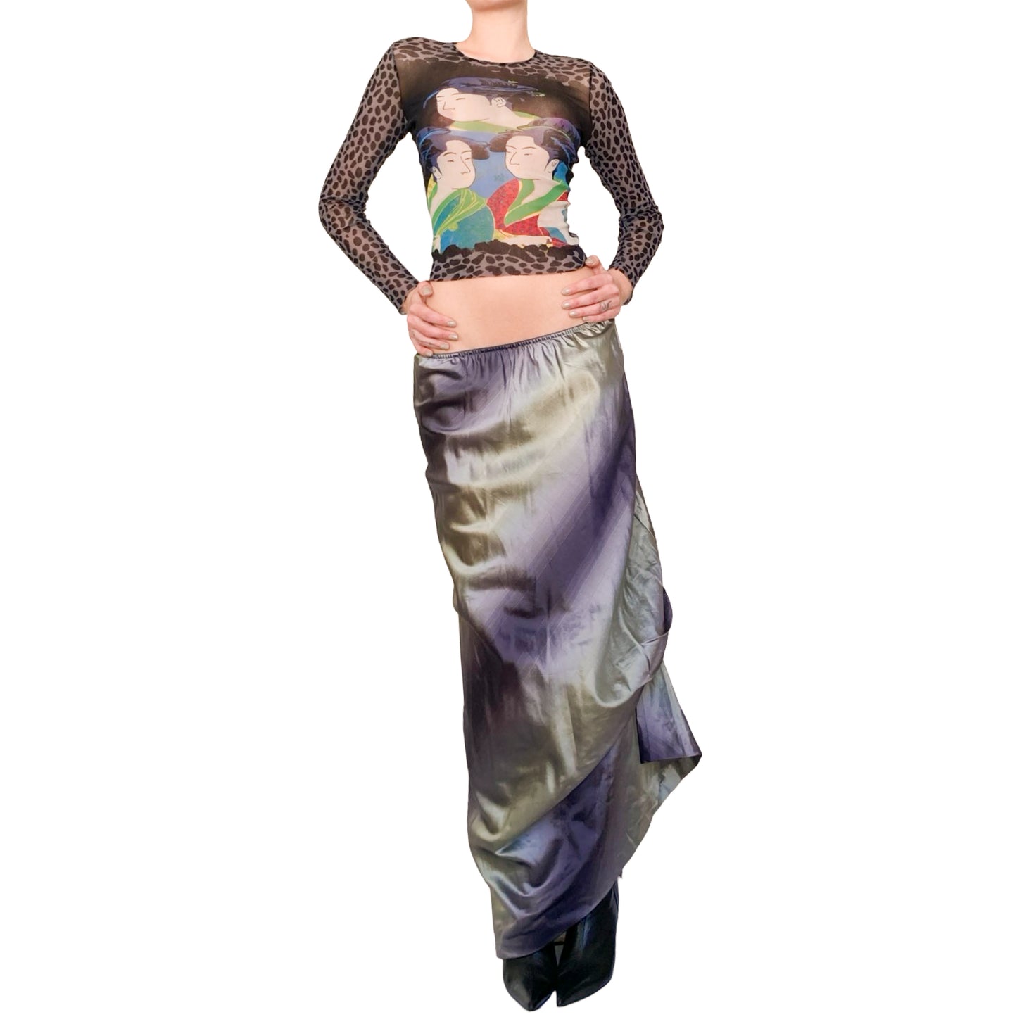 Emporio Armani S/S 1999 ombré silk skirt - Runway