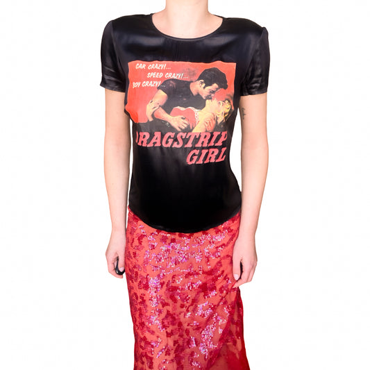 Blumarine S/S 1995 Dragstrip Girl shirt - Runway
