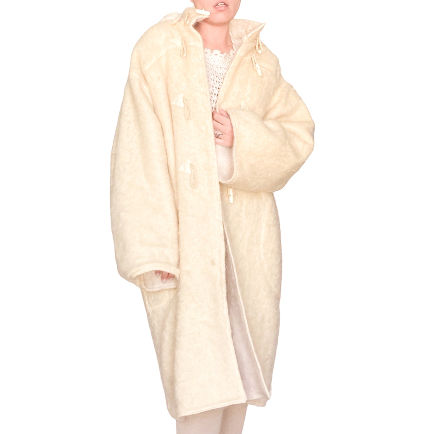 Chantal Thomass F/W 1984 Peigné Wool Reversible Coat (Runway)