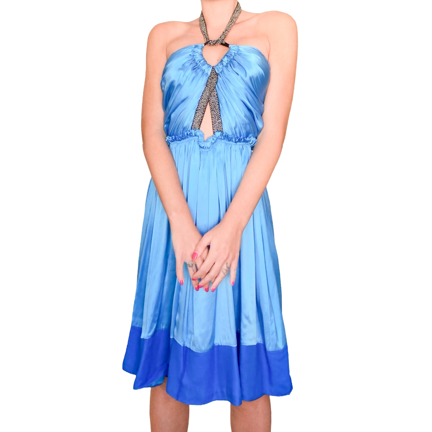 Chloe ( by Phoebe Philo ) S/S 2005 runway blue dress
