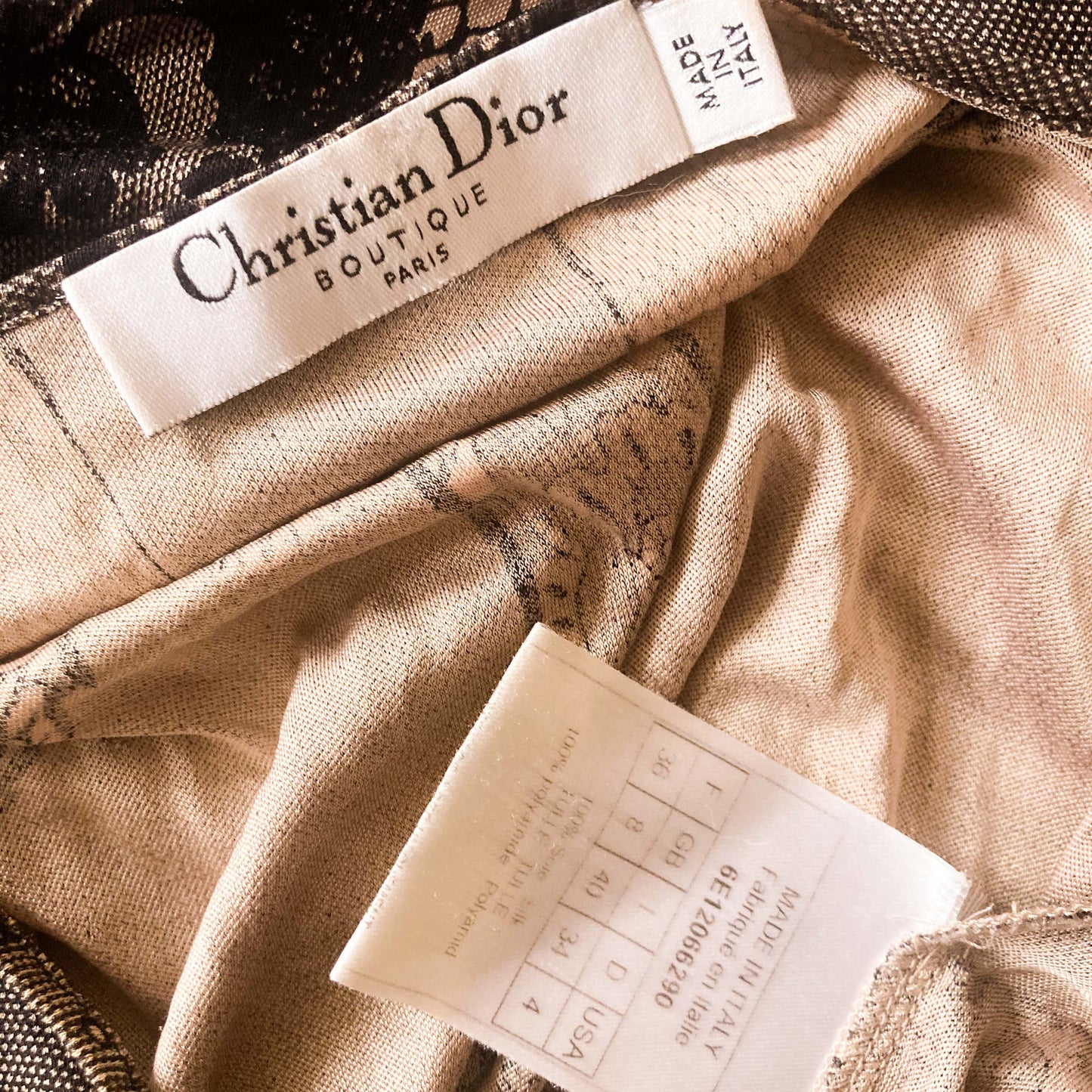 Christian Dior ( by Galliano ) S/S 2006 silk trompe l'oeil dress