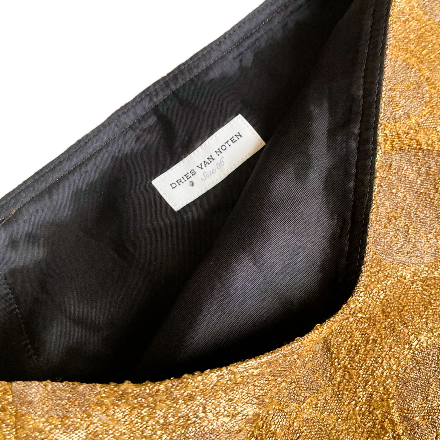 Dries Van Noten F/W 2015 golden skirt