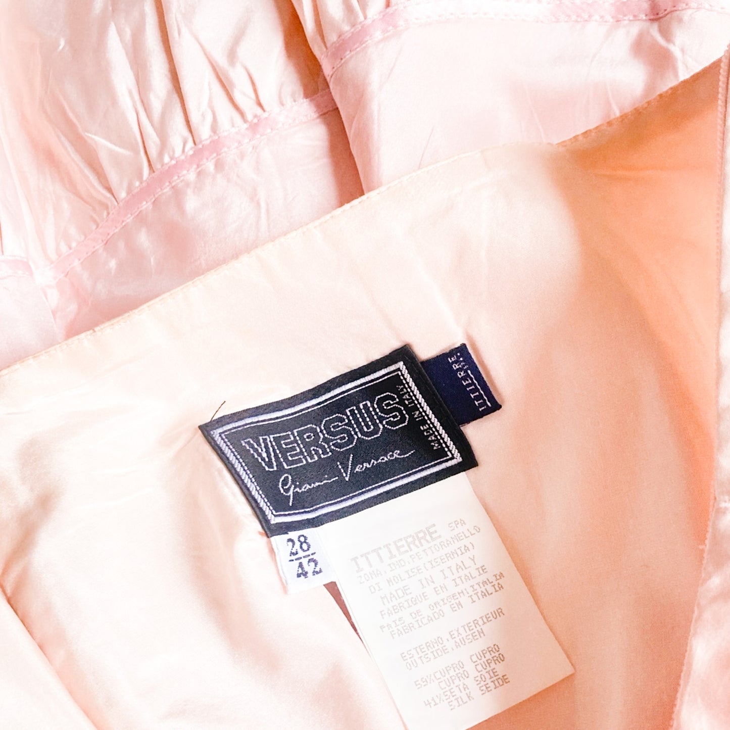 Versus by Gianni Versace S/S 1995 boned silk skirt