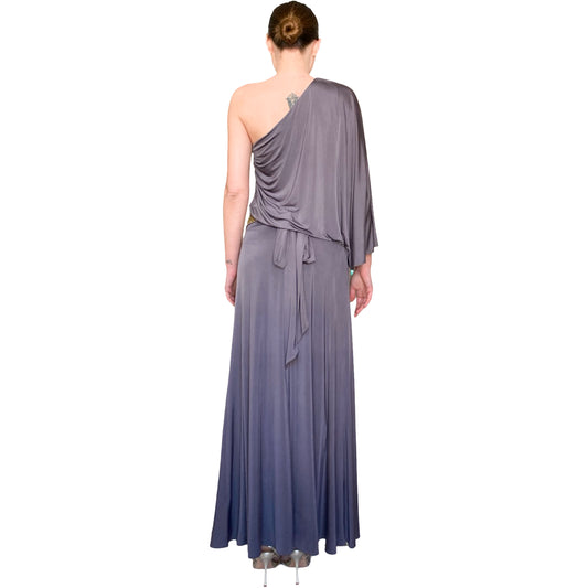 Luxury Italian Designer 90s Goddess Toga Maxi Dress