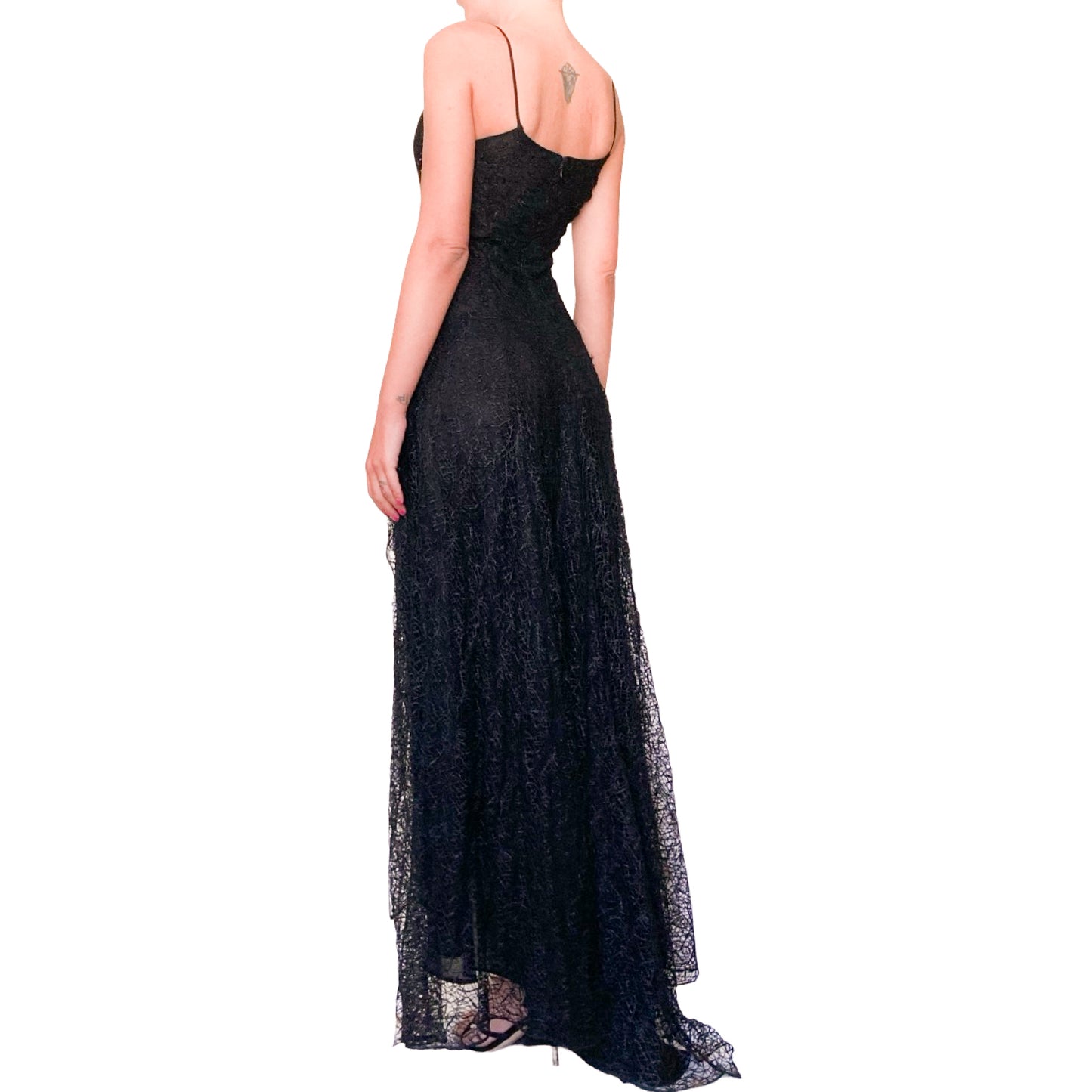 La Perla 2000's spider lace bustier gown