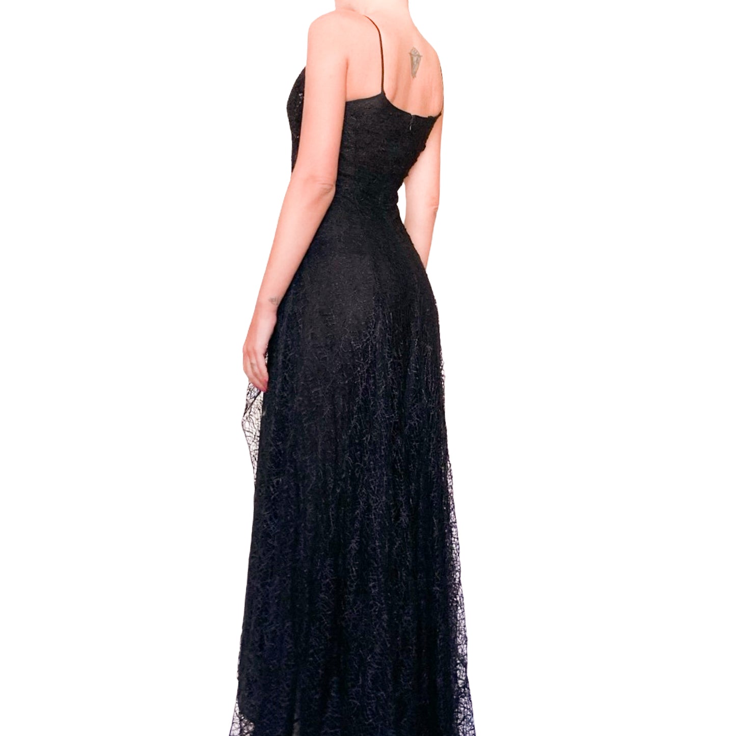 La Perla 2000's spider lace bustier gown