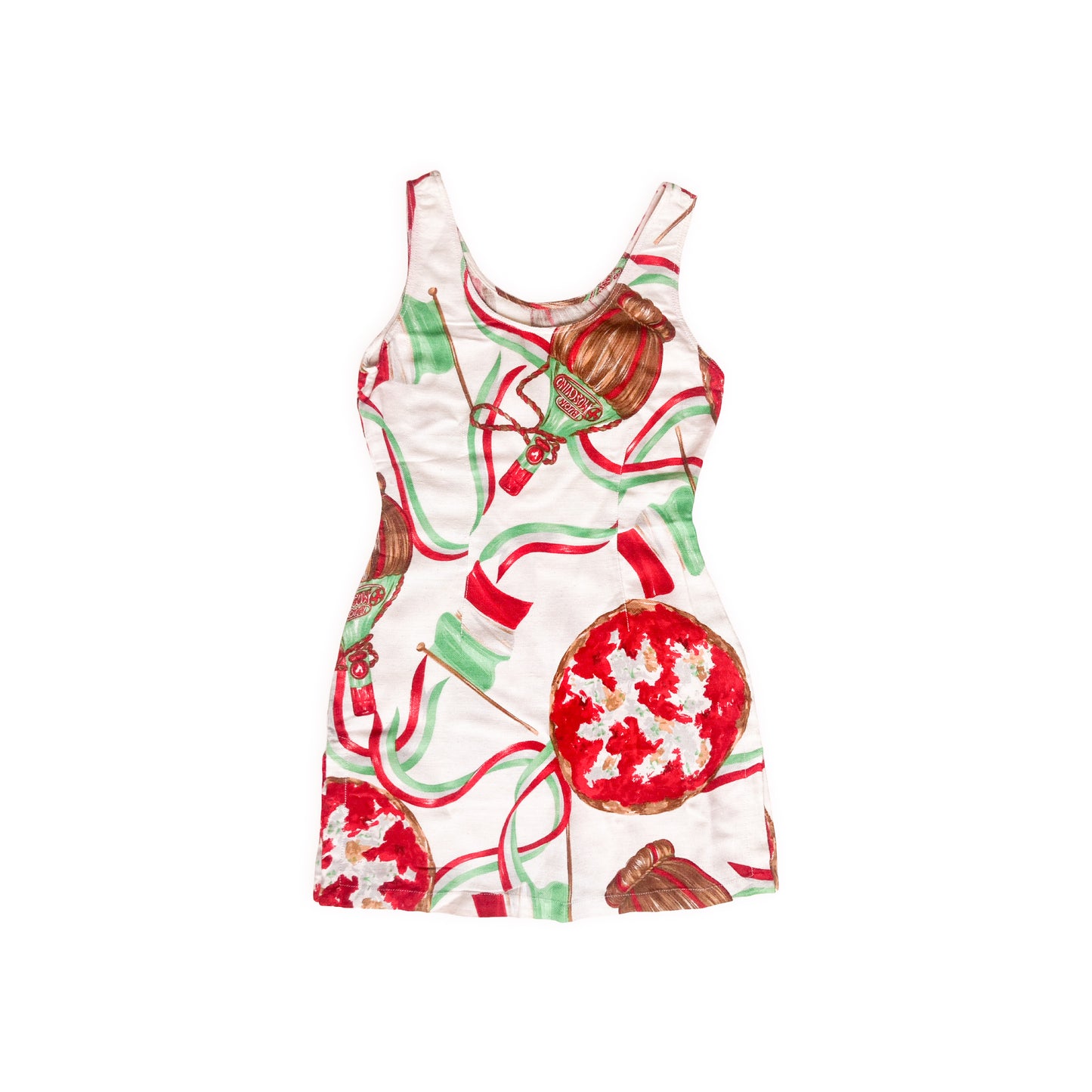 Moschino 1983-1989 Linen Pizza Dress - Documented