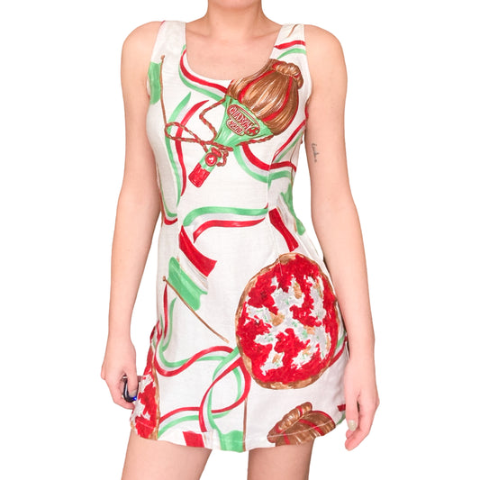 Moschino 1983-1989 Linen Pizza Dress - Documented