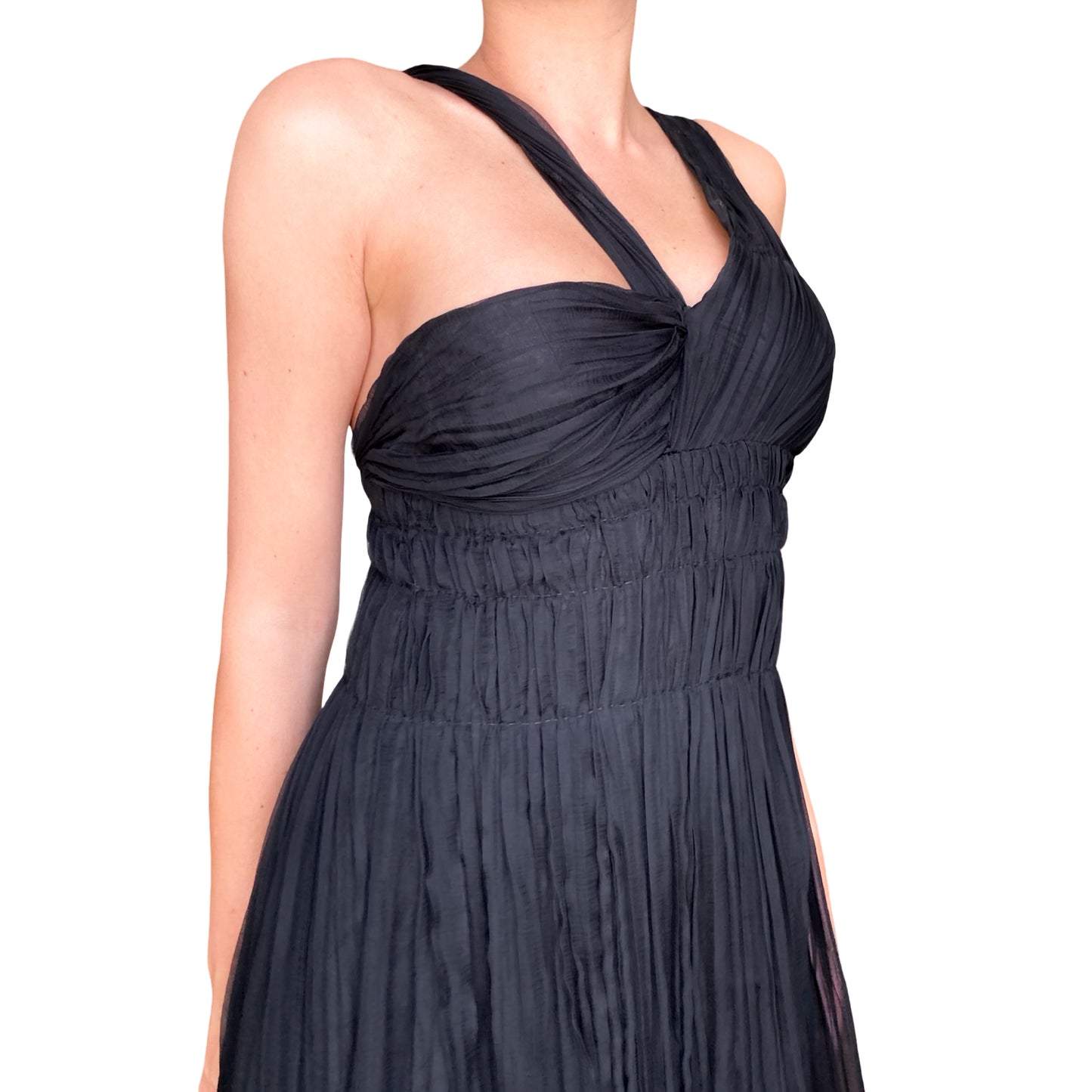 Prada S/S 2005 runway silk pleated dress
