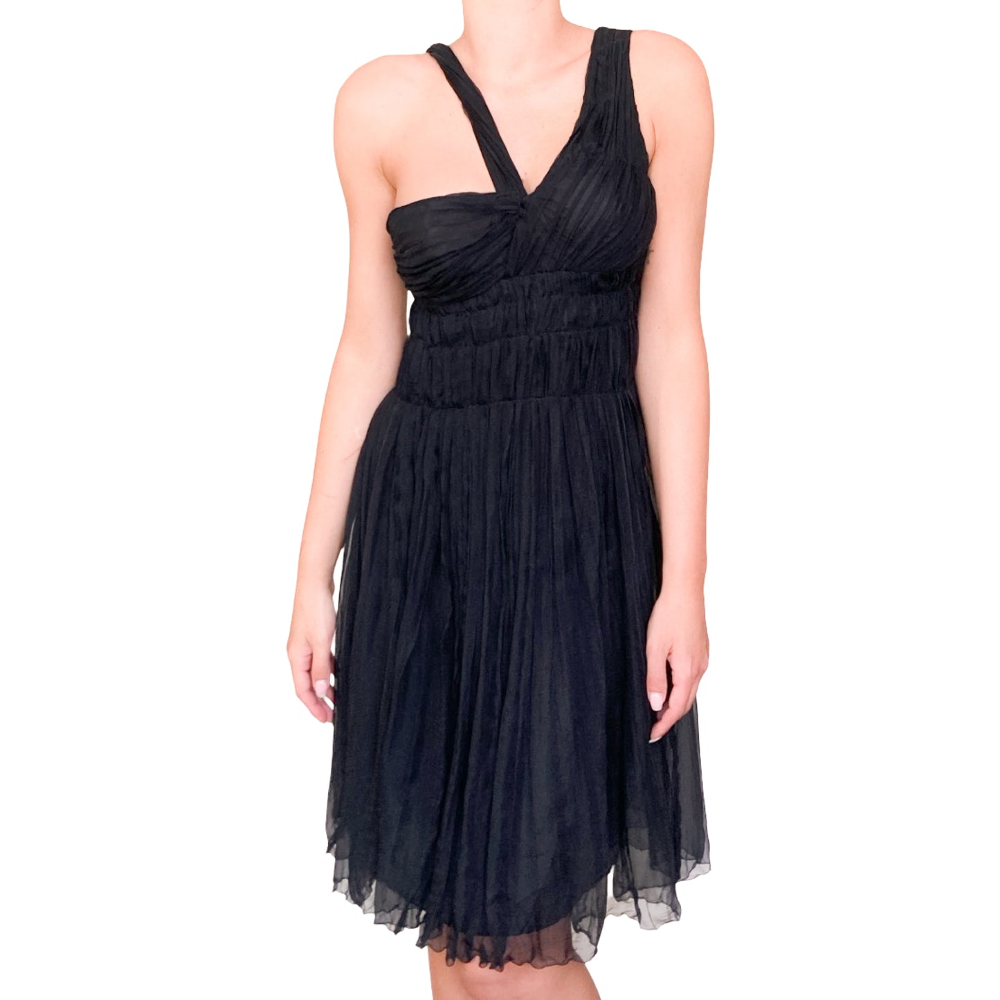 Prada S/S 2005 runway silk pleated dress