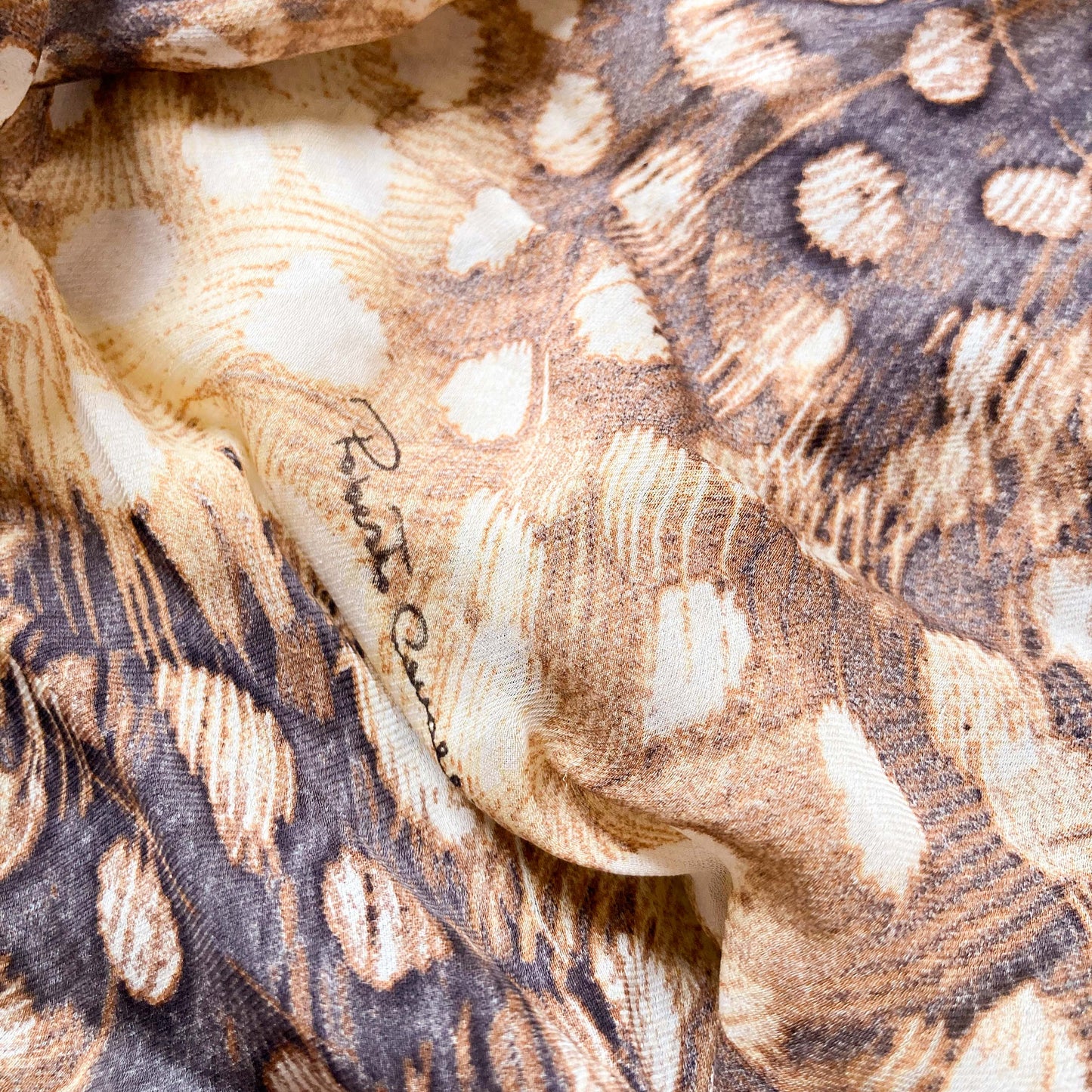 Roberto Cavalli S/S 2004 silk feather print dress - runway