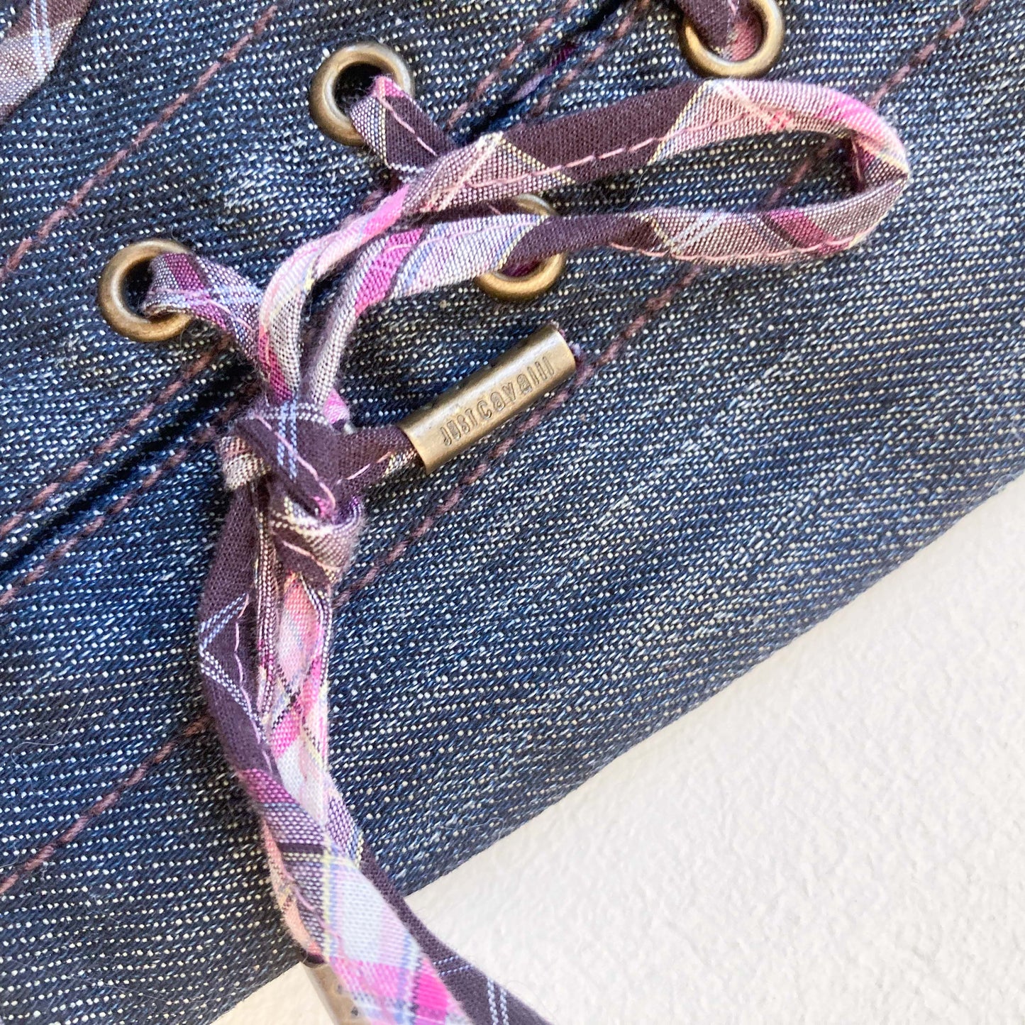 Roberto (Just) Cavalli Lacing denim skirt