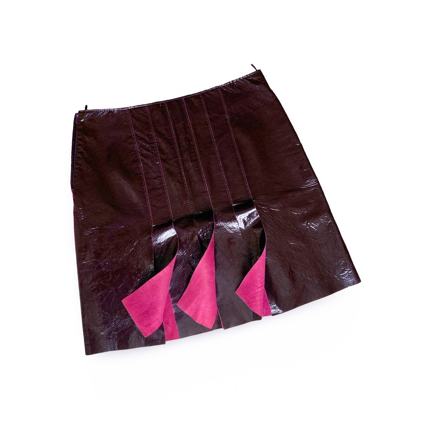 Alberta Ferretti F/W 2003 patent leather skirt - runway/ads