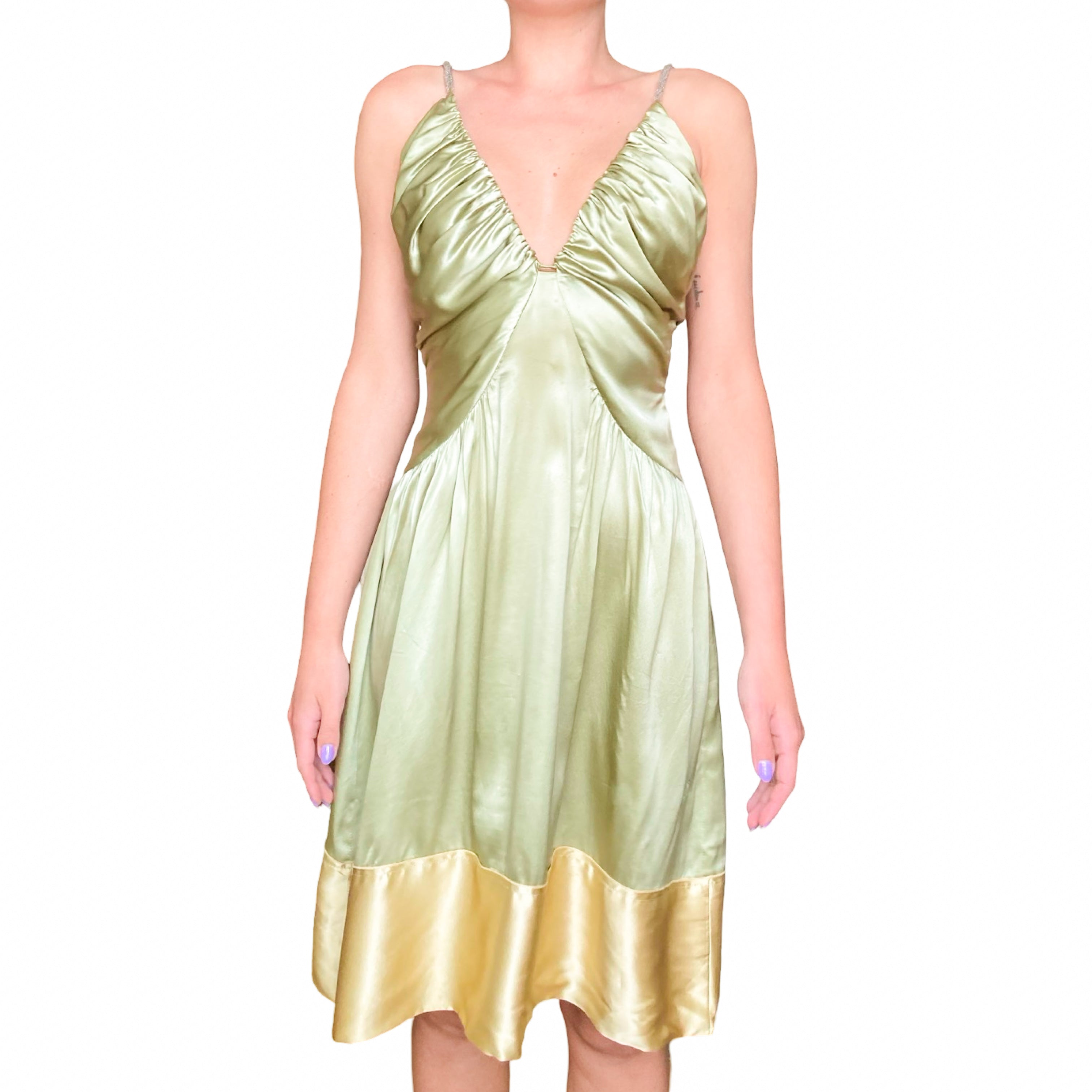 Chloe ( by Phoebe Philo ) S/S 2005 runway green dress Chloe ( by Phoebe Philo ) S/S 2005 runway green dress