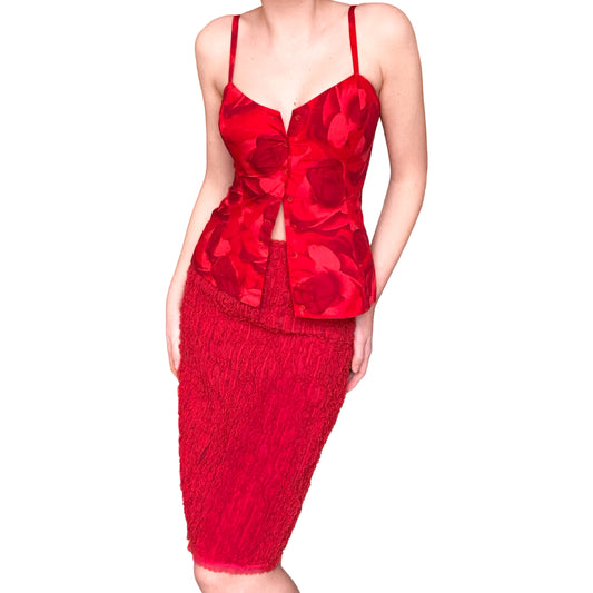 Alberta Ferretti S/S 2000 silk & lace skirt - runway