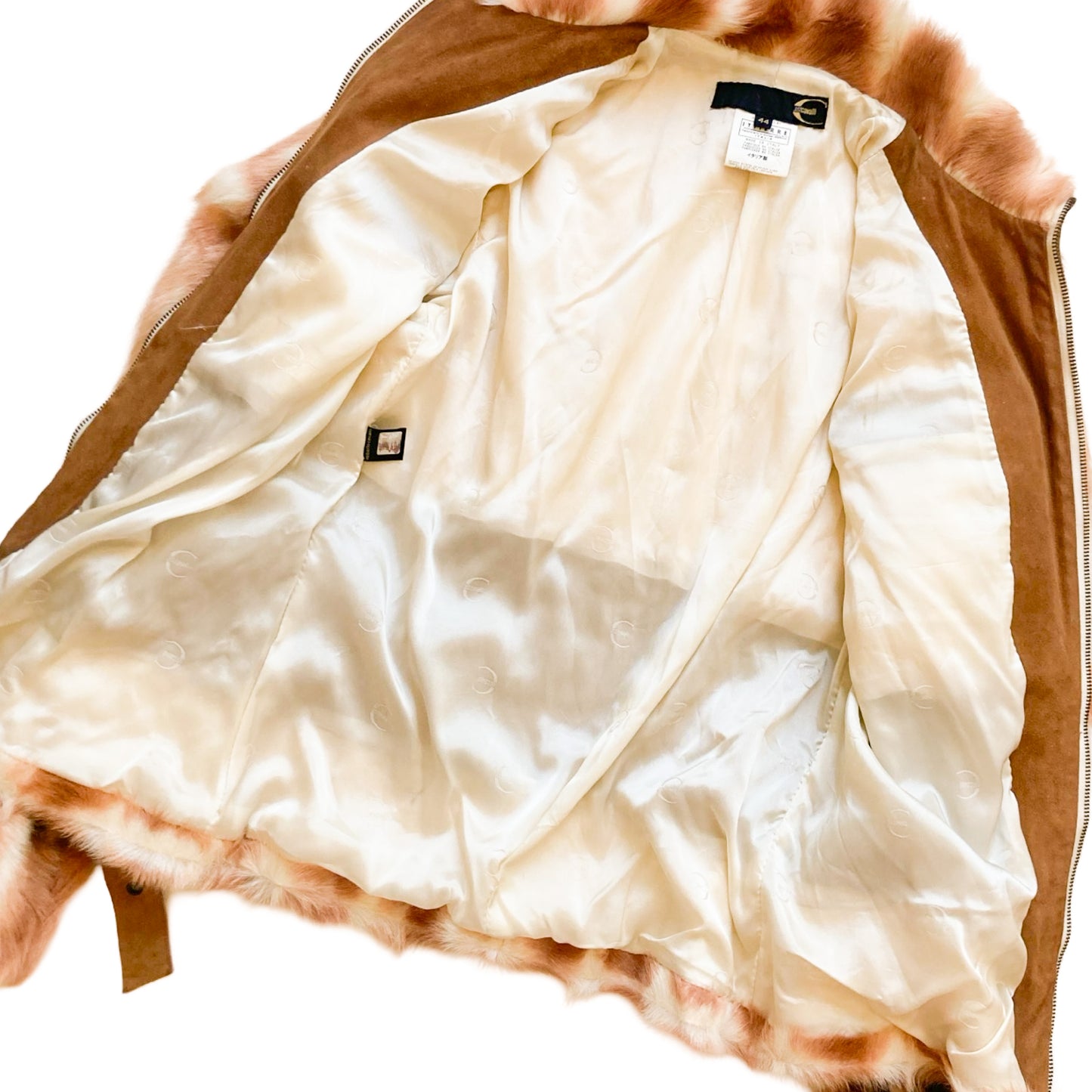 Just Cavalli 2000s fitted ombré plaid fur