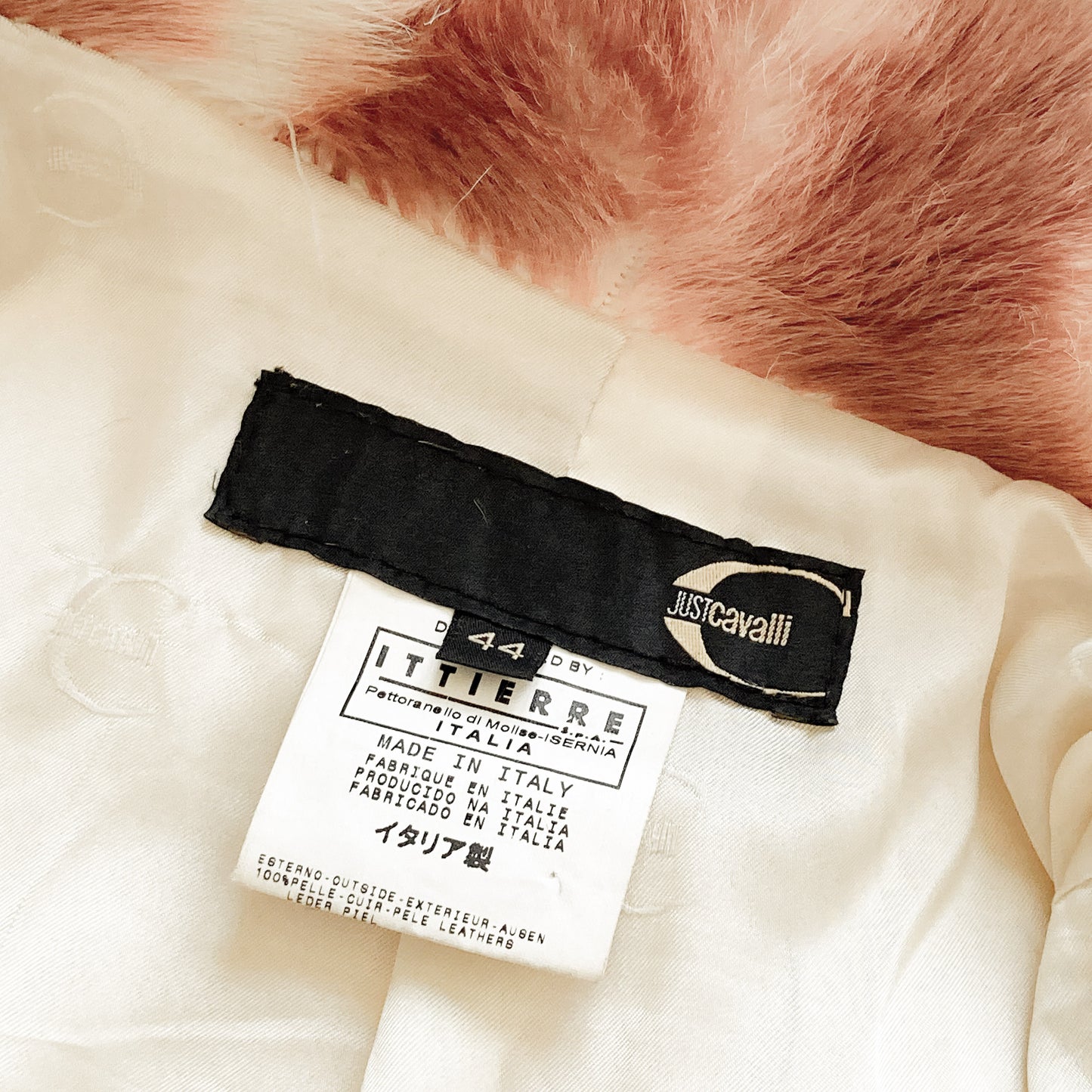Just Cavalli 2000s fitted ombré plaid fur