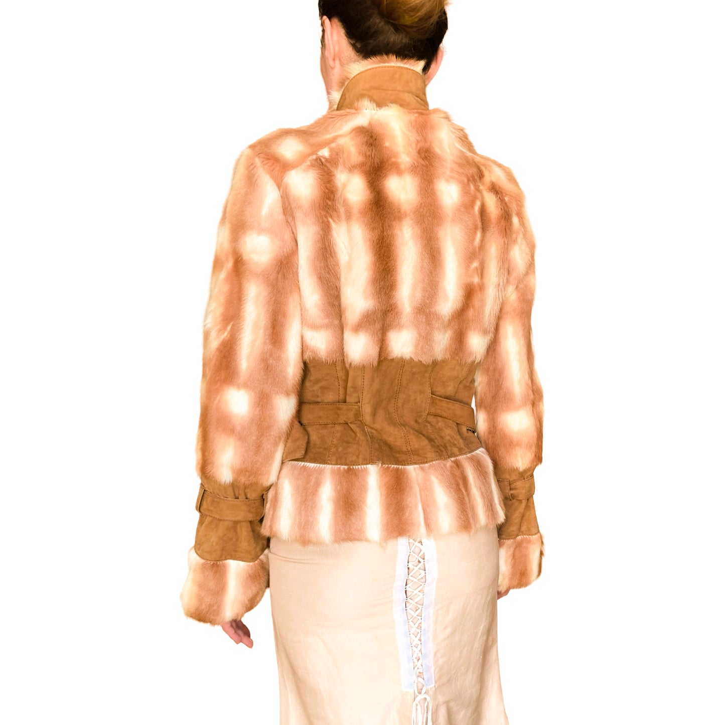 Just Cavalli 2000s fitted ombré plaid fur