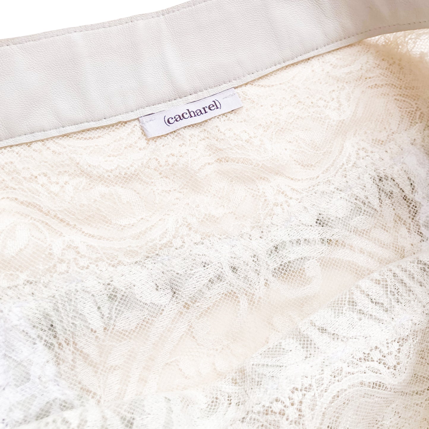 Cacharel S/S 2002 leather lace skirt - Runway
