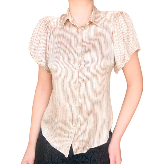 Prada 2000s silk button-up blouse