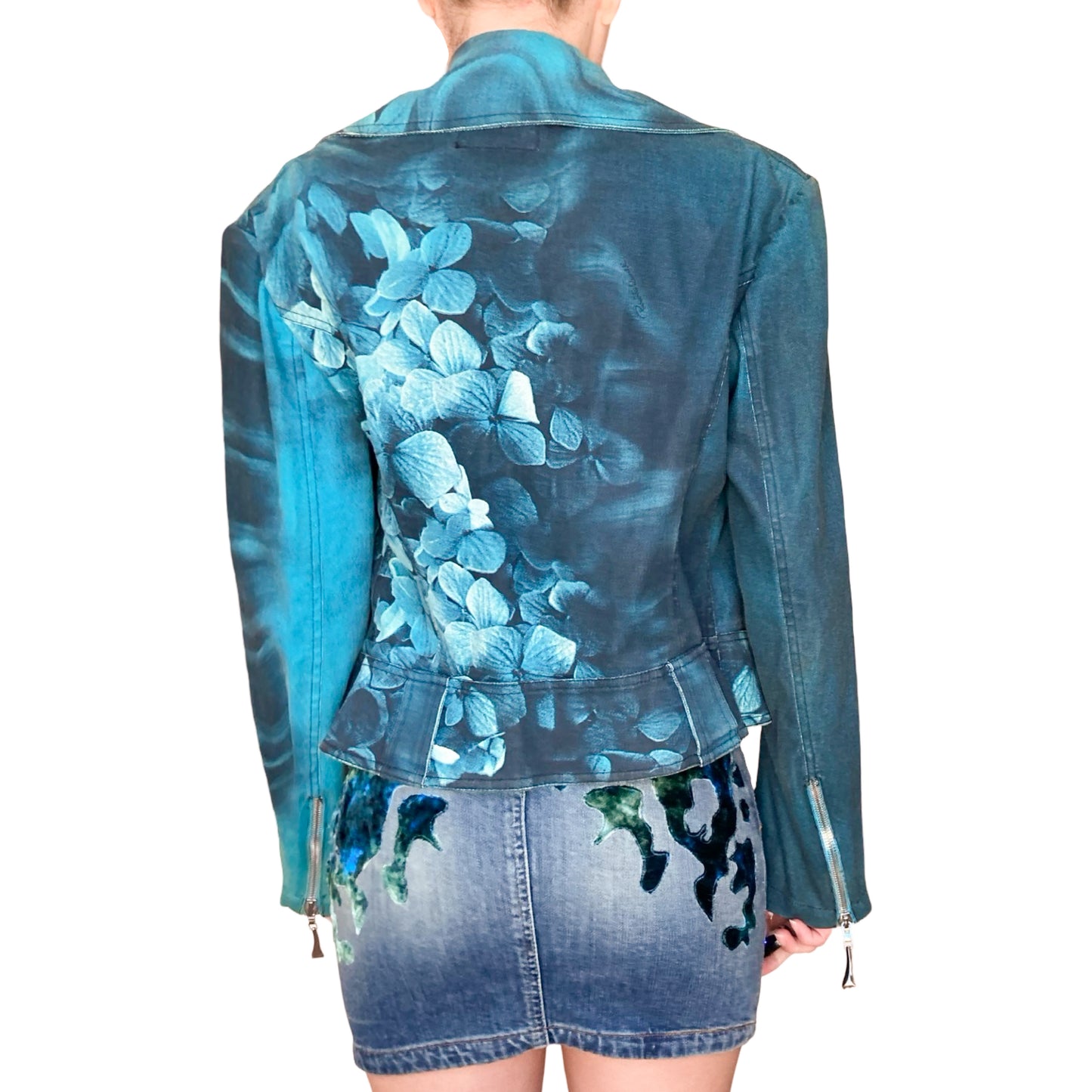 Roberto Cavalli F/W 2000 biker denim jacket - documented