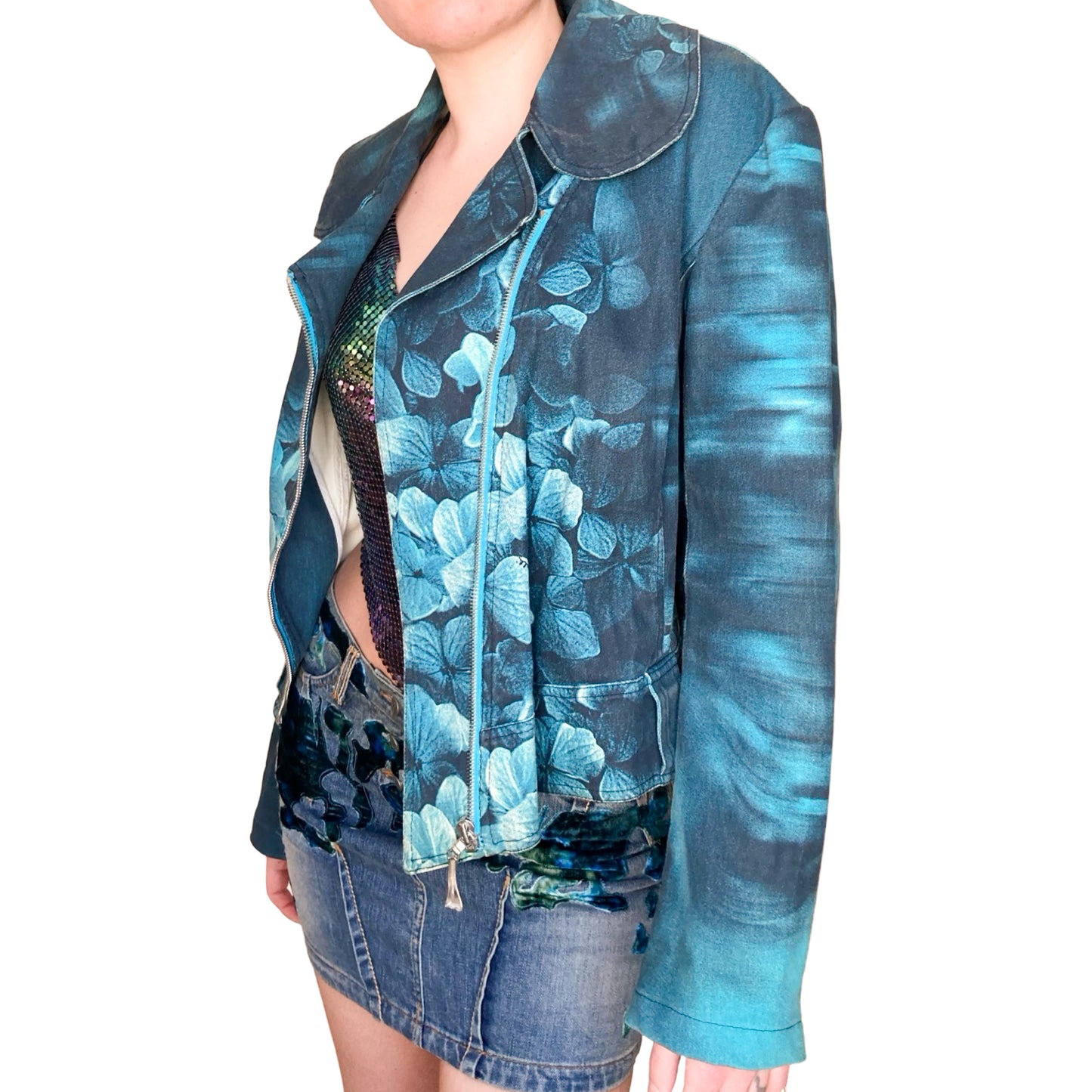 Roberto Cavalli F/W 2000 biker denim jacket - documented