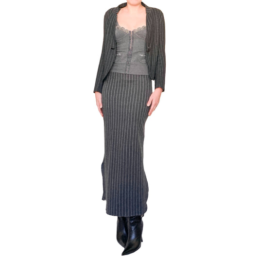 Italian Designer 90's chic striped set
