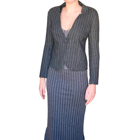 Italian Designer 90's chic striped set