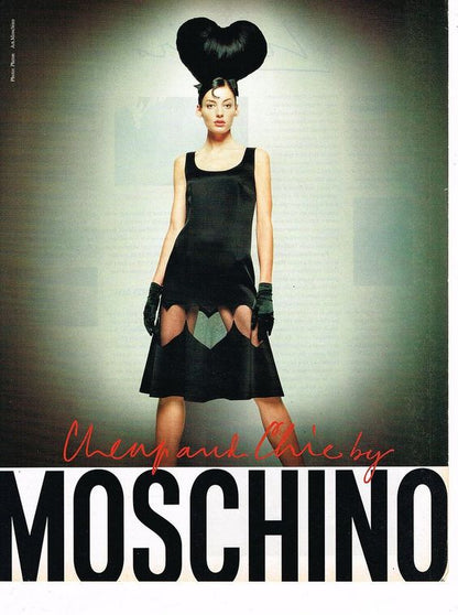 Moschino S/S 1996 romantic hearts dress