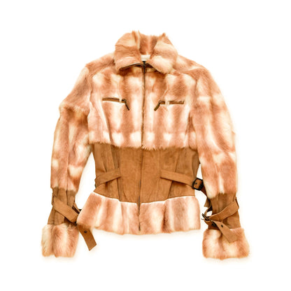 Just Cavalli 2000s fitted ombré plaid fur