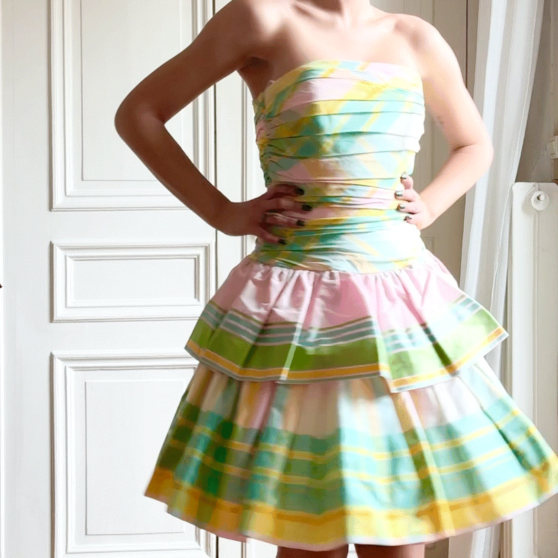 Escada Couture 1993 archival bustier dress - documented