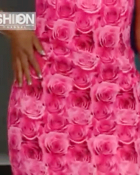 Escada 2000 Pink Roses Silk Gown - Runway
