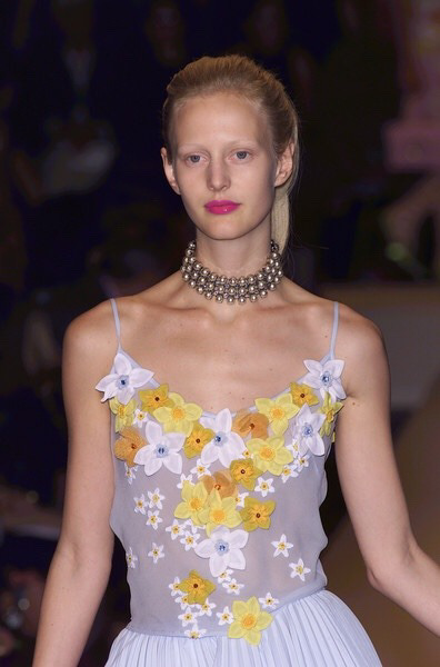 Moschino  2001 RARE silk embroidered camisole