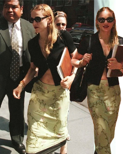 Alberta Ferretti S/S 1997 Madonna Silk Skirt