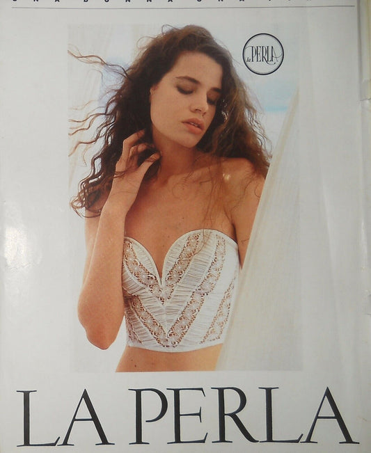 La Perla 1988 lace cotton bustier - campaign