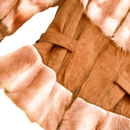 Just Cavalli 2000s fitted ombré plaid fur