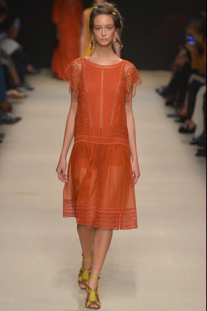 Alberta Ferretti 2016 Amber Boho Crop Blouse - Documented