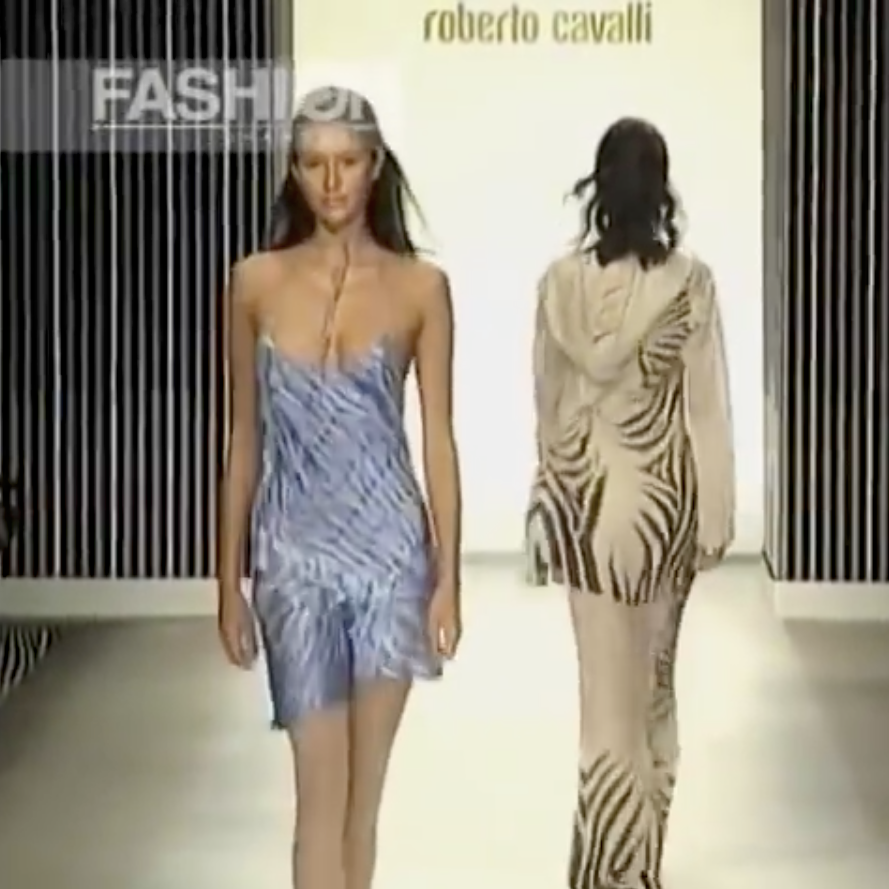 Roberto Cavalli S/S 1999 runway silk dress