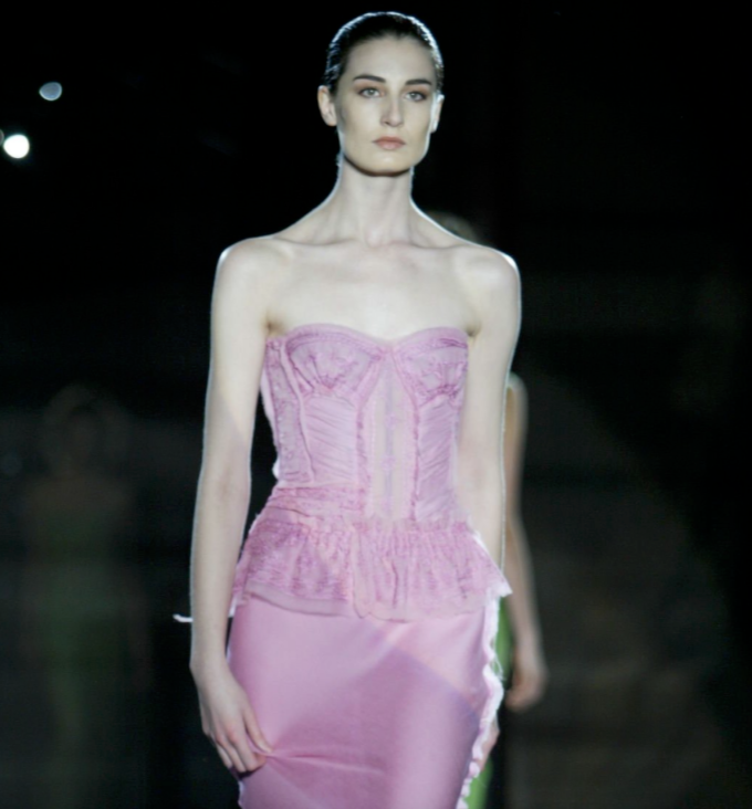 Ermanno Scervino S/S 2005 runway silk corset