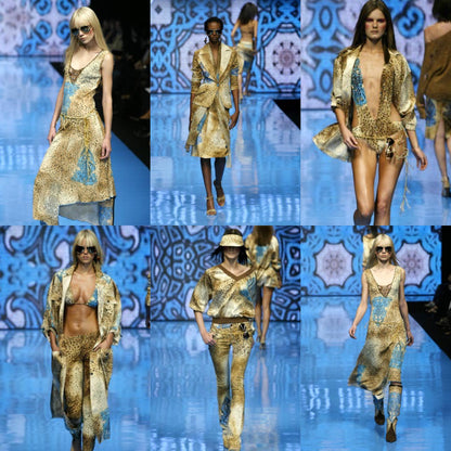 Angelo Marani S/S 2003 safari mesh set - runway