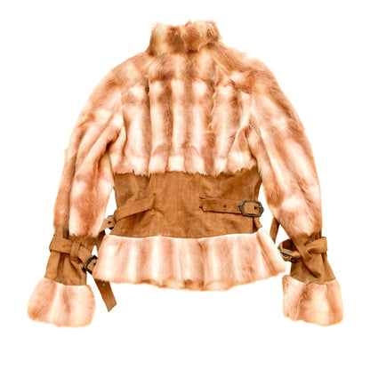 Just Cavalli 2000s fitted ombré plaid fur