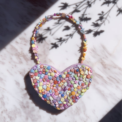 Fiorucci 90's / early 2000's rare kid core heart bag