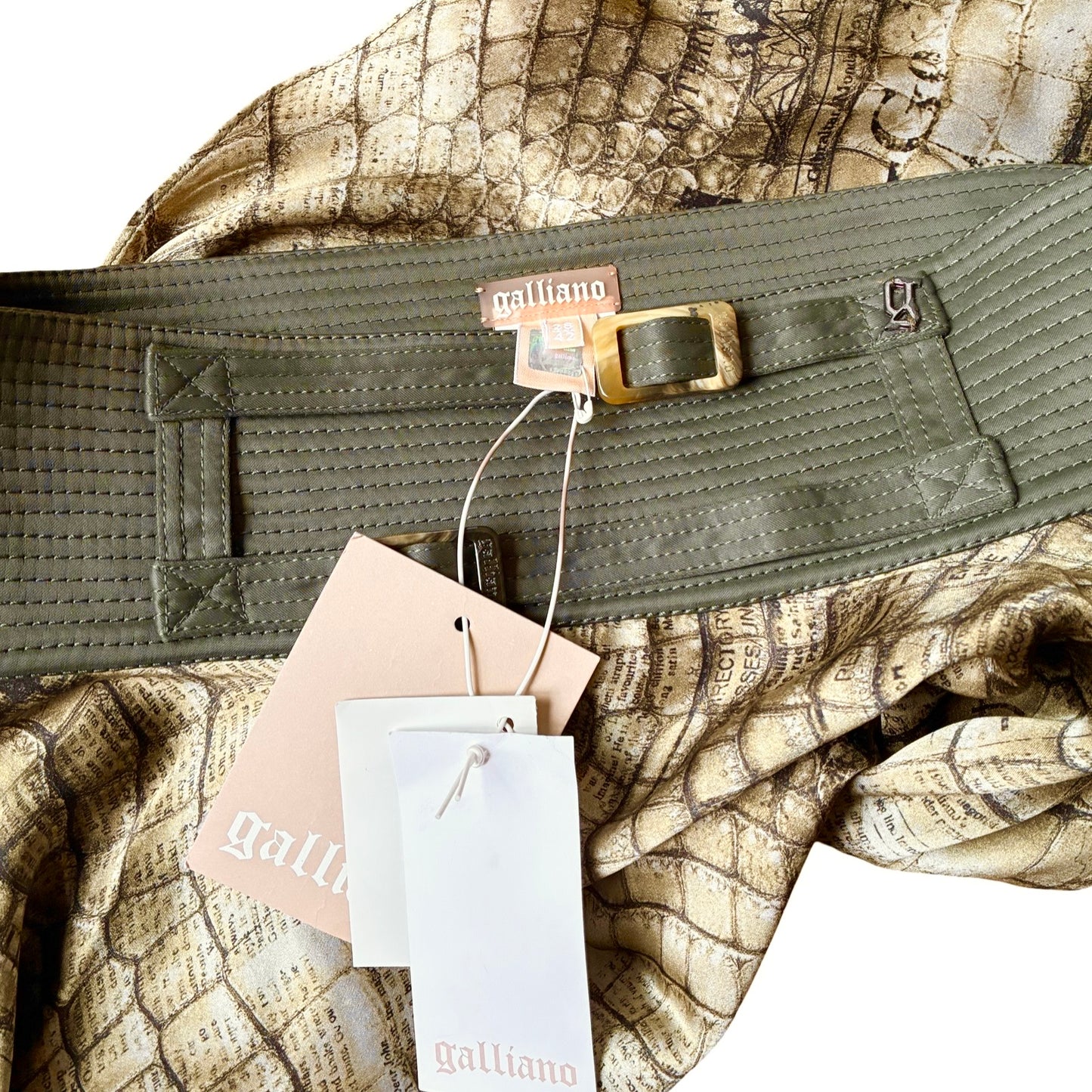 Galliano 2011 silk gazette skirt - dead stock