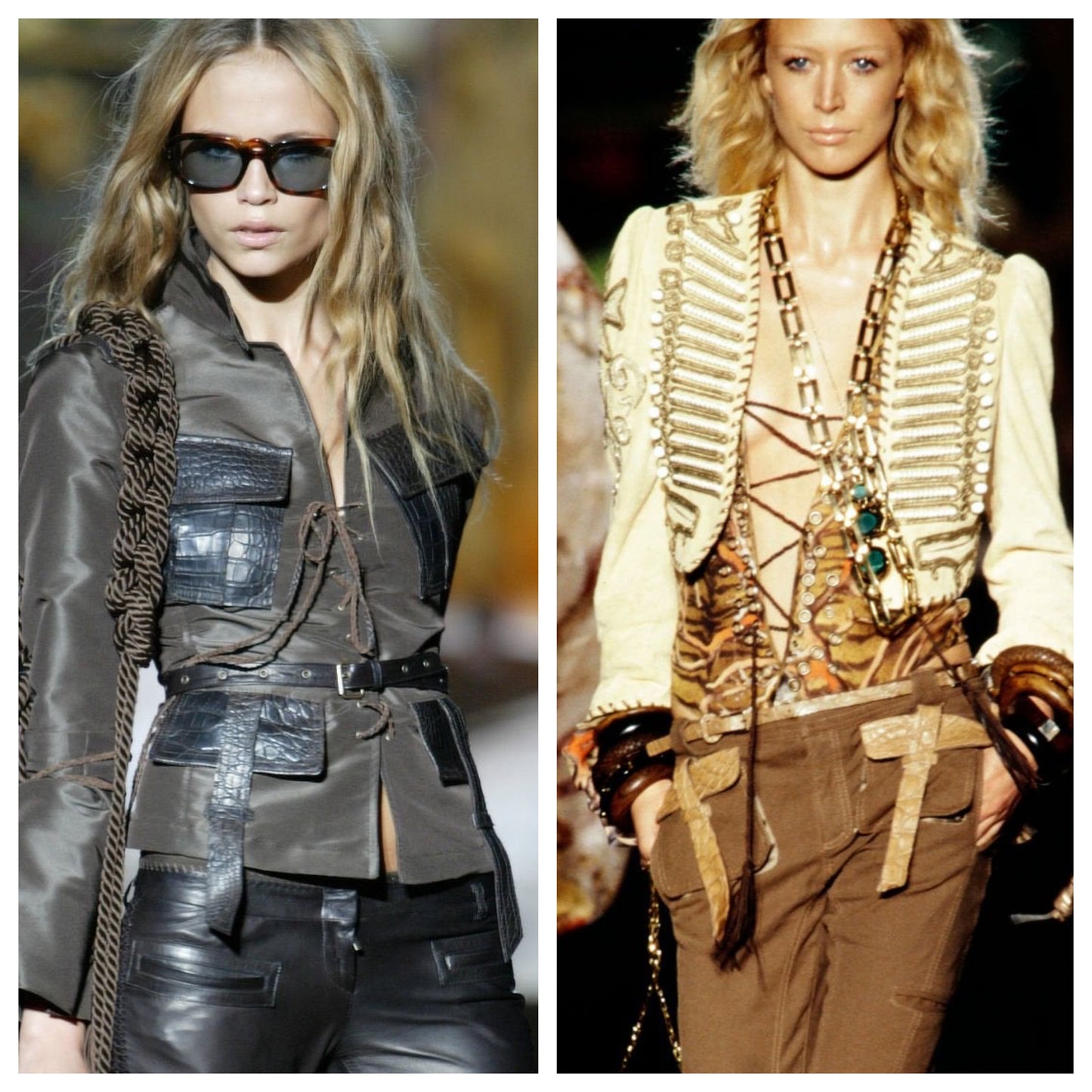 Roberto Cavalli S/S 2005 Blazer with Python Leather Accents