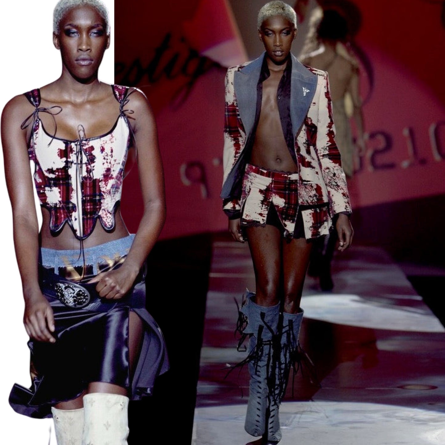 Voyage F/W 2002 corset set - runway + deadstock
