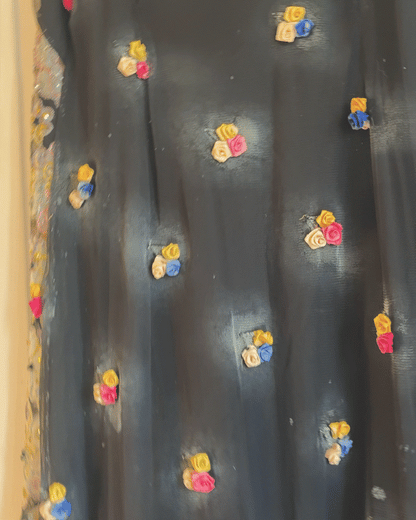 Italian Designer 90s mesh embellished dress